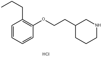 3-[2-(2-Propylphenoxy)ethyl]piperidinehydrochloride 结构式
