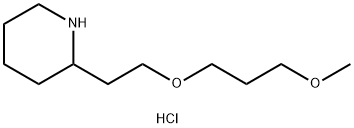 3-Methoxypropyl 2-(2-piperidinyl)ethyl etherhydrochloride 化学構造式