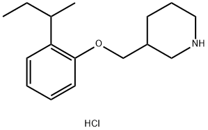 3-{[2-(sec-Butyl)phenoxy]methyl}piperidinehydrochloride Struktur