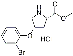 Methyl (2S,4S)-4-(2-bromophenoxy)-2-pyrrolidinecarboxylate hydrochloride,1354487-62-9,结构式