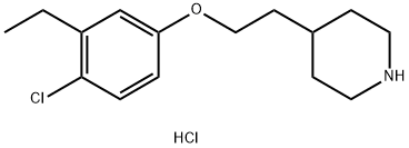 4-[2-(4-Chloro-3-ethylphenoxy)ethyl]piperidinehydrochloride Struktur