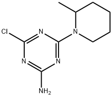 4-Chloro-6-(2-methyl-1-piperidinyl)-1,3,5-triazin-2-amine 化学構造式