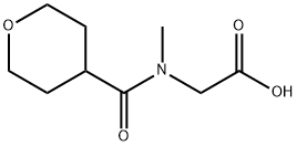 2-[Methyl(tetrahydro-2H-pyran-4-ylcarbonyl)amino]-acetic acid Structure