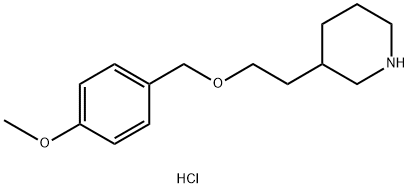 3-{2-[(4-Methoxybenzyl)oxy]ethyl}piperidinehydrochloride 结构式