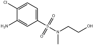 3-氨基-4-氯-N-(2-羟乙基)-N-甲基苯磺酰胺, 1098363-97-3, 结构式