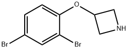 3-(2,4-Dibromophenoxy)azetidine 化学構造式