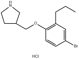 1219956-85-0 3-[(4-Bromo-2-propylphenoxy)methyl]pyrrolidinehydrochloride