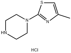 1-(4-甲基-噻唑-2-基)-哌嗪二盐酸盐, 1185294-76-1, 结构式