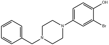 4-(4-Benzyl-1-piperazino)-2-bromophenol Struktur