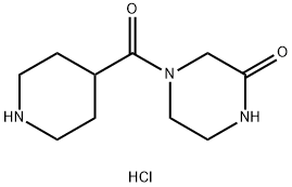 4-(4-Piperidinylcarbonyl)-2-piperazinonehydrochloride 结构式