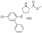 Methyl (2S,4S)-4-[(5-chloro[1,1'-biphenyl]-2-yl)-oxy]-2-pyrrolidinecarboxylate hydrochloride Struktur