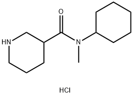 N-Cyclohexyl-N-methyl-3-piperidinecarboxamidehydrochloride Struktur