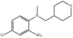 4-Chloro-N~1~-methyl-N~1~-(tetrahydro-2H-pyran-4-ylmethyl)-1,2-benzenediamine Struktur