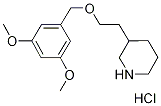3-{2-[(3,5-Dimethoxybenzyl)oxy]ethyl}piperidinehydrochloride 化学構造式