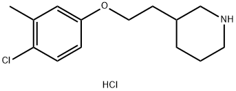 3-[2-(4-Chloro-3-methylphenoxy)ethyl]piperidinehydrochloride Structure