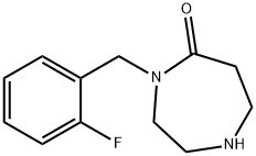 4-(2-Fluorobenzyl)-1,4-diazepan-5-one Struktur