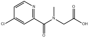2-[[(4-Chloro-2-pyridinyl)carbonyl](methyl)amino]-acetic acid 化学構造式