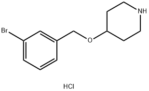 4-[(3-Bromobenzyl)oxy]piperidine hydrochloride Struktur
