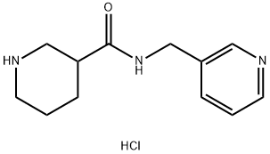 N-(3-Pyridinylmethyl)-3-piperidinecarboxamidehydrochloride 化学構造式