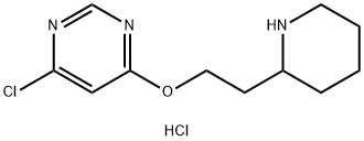 6-Chloro-4-pyrimidinyl 2-(2-piperidinyl)ethylether hydrochloride Structure