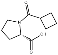 1-(シクロブチルカルボニル)プロリン 化学構造式