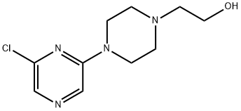 2-[4-(6-Chloro-2-pyrazinyl)-1-piperazinyl]-1-ethanol 结构式