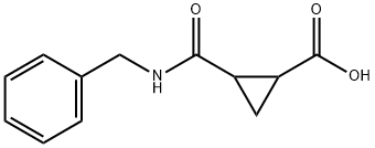 2-[(ベンジルアミノ)カルボニル]-シクロプロパンカルボン酸 化学構造式