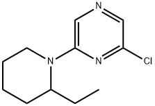 2-Chloro-6-(2-ethyl-1-piperidinyl)pyrazine 化学構造式