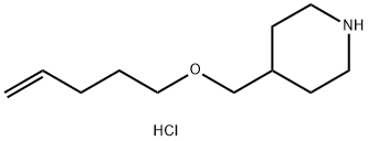4-[(4-Pentenyloxy)methyl]piperidine hydrochloride 结构式