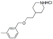 4-{2-[(3-Methylbenzyl)oxy]ethyl}piperidinehydrochloride 化学構造式