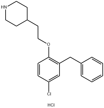 4-[2-(2-Benzyl-4-chlorophenoxy)ethyl]piperidinehydrochloride Structure
