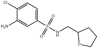 3-Amino-4-chloro-N-(tetrahydro-2-furanylmethyl)-benzenesulfonamide Struktur