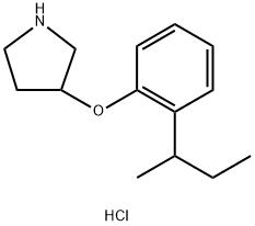 3-[2-(sec-Butyl)phenoxy]pyrrolidine hydrochloride 结构式