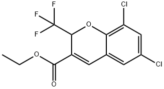 6,8-二氯-2-(三氟甲基)-2H-色烯-3-羧酸乙酯,1160474-53-2,结构式