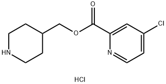 4-Piperidinylmethyl 4-chloro-2-pyridinecarboxylate hydrochloride 结构式