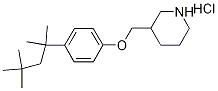 3-{[4-(1,1,3,3-Tetramethylbutyl)phenoxy]-methyl}piperidine hydrochloride 结构式