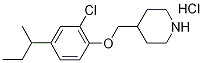 4-{[4-(sec-Butyl)-2-chlorophenoxy]-methyl}piperidine hydrochloride Structure