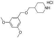 3,5-Dimethoxybenzyl 4-piperidinylmethyl etherhydrochloride Structure