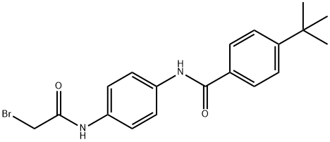N-{4-[(2-Bromoacetyl)amino]phenyl}-4-(tert-butyl)benzamide 化学構造式