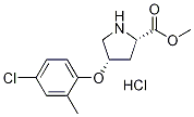 Methyl (2S,4S)-4-(4-chloro-2-methylphenoxy)-2-pyrrolidinecarboxylate hydrochloride 化学構造式