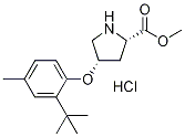 Methyl (2S,4S)-4-[2-(tert-butyl)-4-methylphenoxy]-2-pyrrolidinecarboxylate hydrochloride 结构式