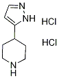 4-(2H-Pyrazol-3-yl)-piperidine dihydrochloride,,结构式