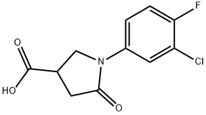 3-pyrrolidinecarboxylic acid, 1-(3-chloro-4-fluorophenyl)-|1-(3-氯-4-氟-苯基)-5-氧代-吡咯烷-3-羧酸