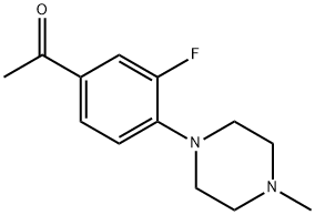 ethanone, 1-[3-fluoro-4-(4-methyl-1-piperazinyl)phenyl]- Structure