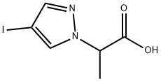 2-(4-碘-1H-吡唑-1-基)丙酸,1217862-25-3,结构式
