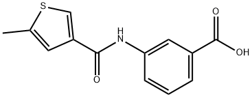 benzoic acid, 3-[[(5-methyl-3-thienyl)carbonyl]amino]- Struktur