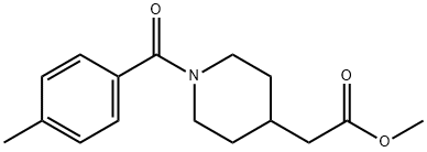 [1-(4-甲基苯甲酰基)哌啶-4-基]乙酸甲酯,952949-80-3,结构式