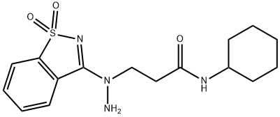 propanamide, N-cyclohexyl-3-[1-(1,1-dioxido-1,2-benzisothi Structure
