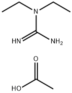 N,N-Diethylguanidinium acetate Struktur