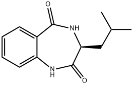 (3S)-3-Isobutyl-3,4-dihydro-1H-1,4-benzodiazepine-2,5-dione Structure